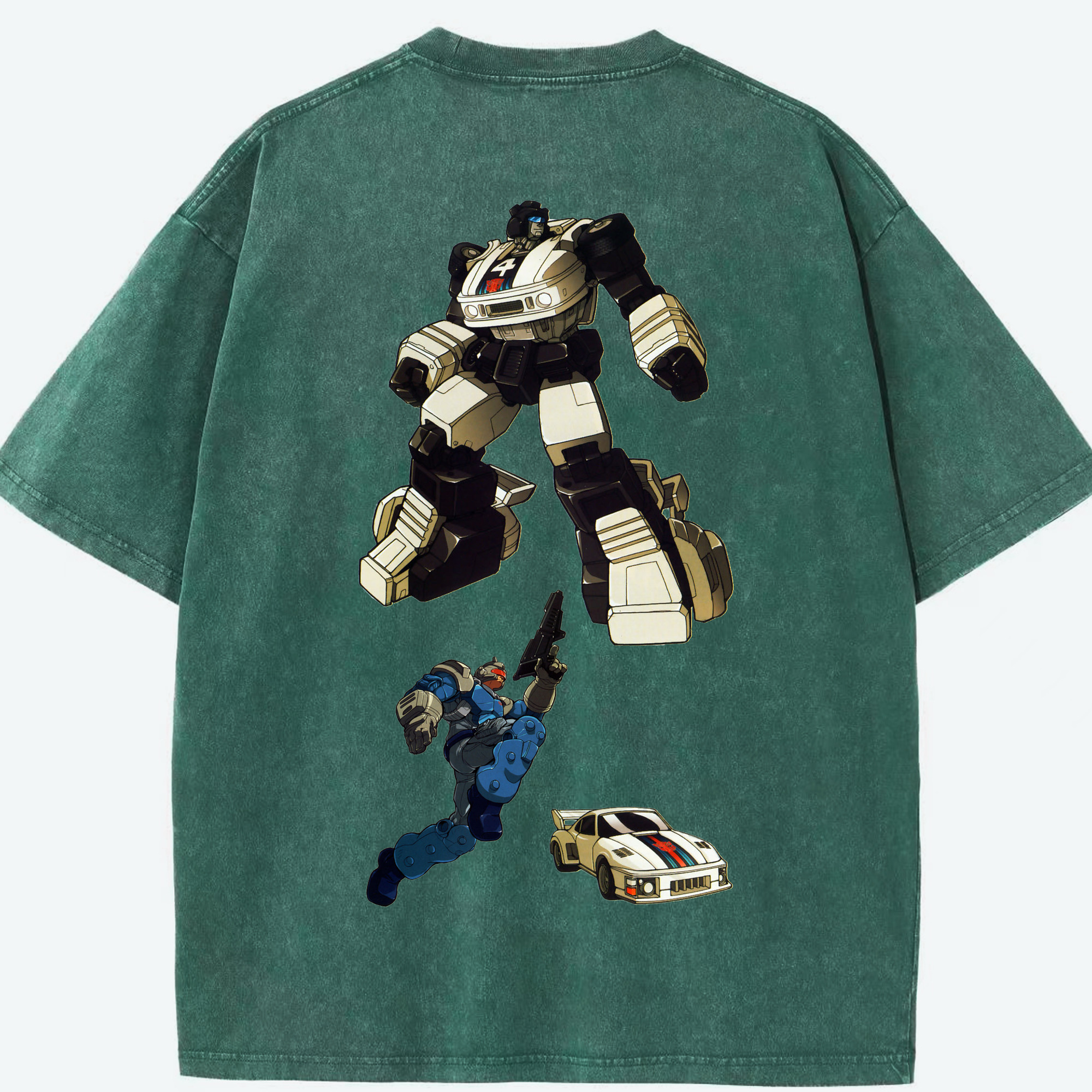 （画像用）  綿100% ヴィンテージ風 半袖Tシャツ（背面プリント）